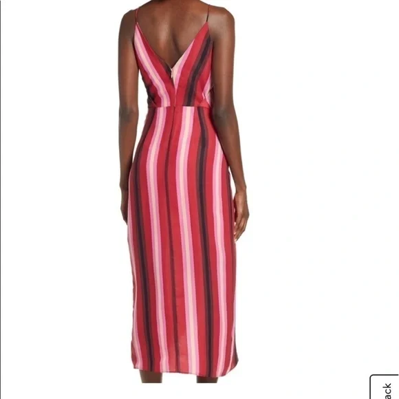 WAYF striped wrap maxi dress 100% polyester sz XXL - Picture 6 of 6
